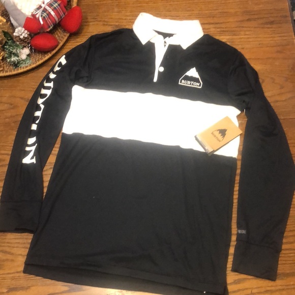 Burton Shirts Nwt Burton Midweight Base Layer Rugby Shirt Poshmark